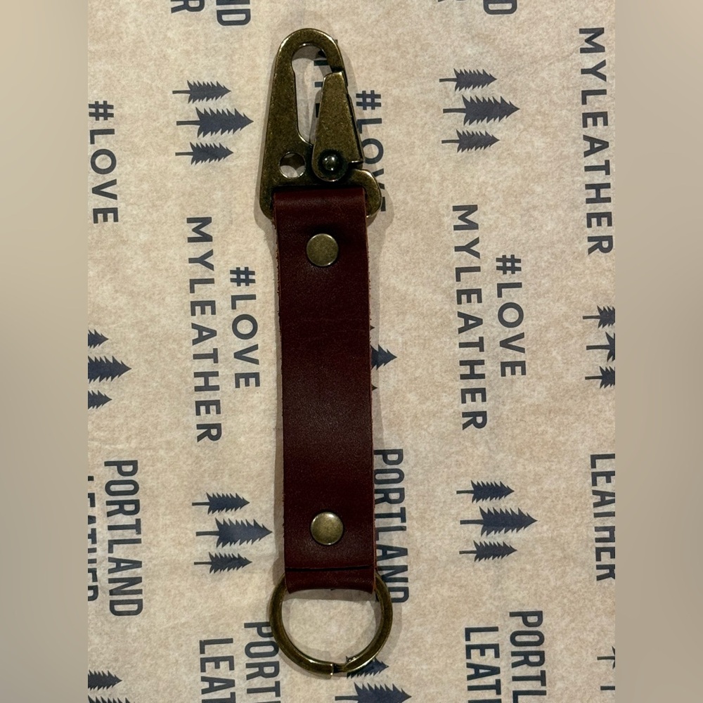 New Portland Leather Goods Key Chain, Brown